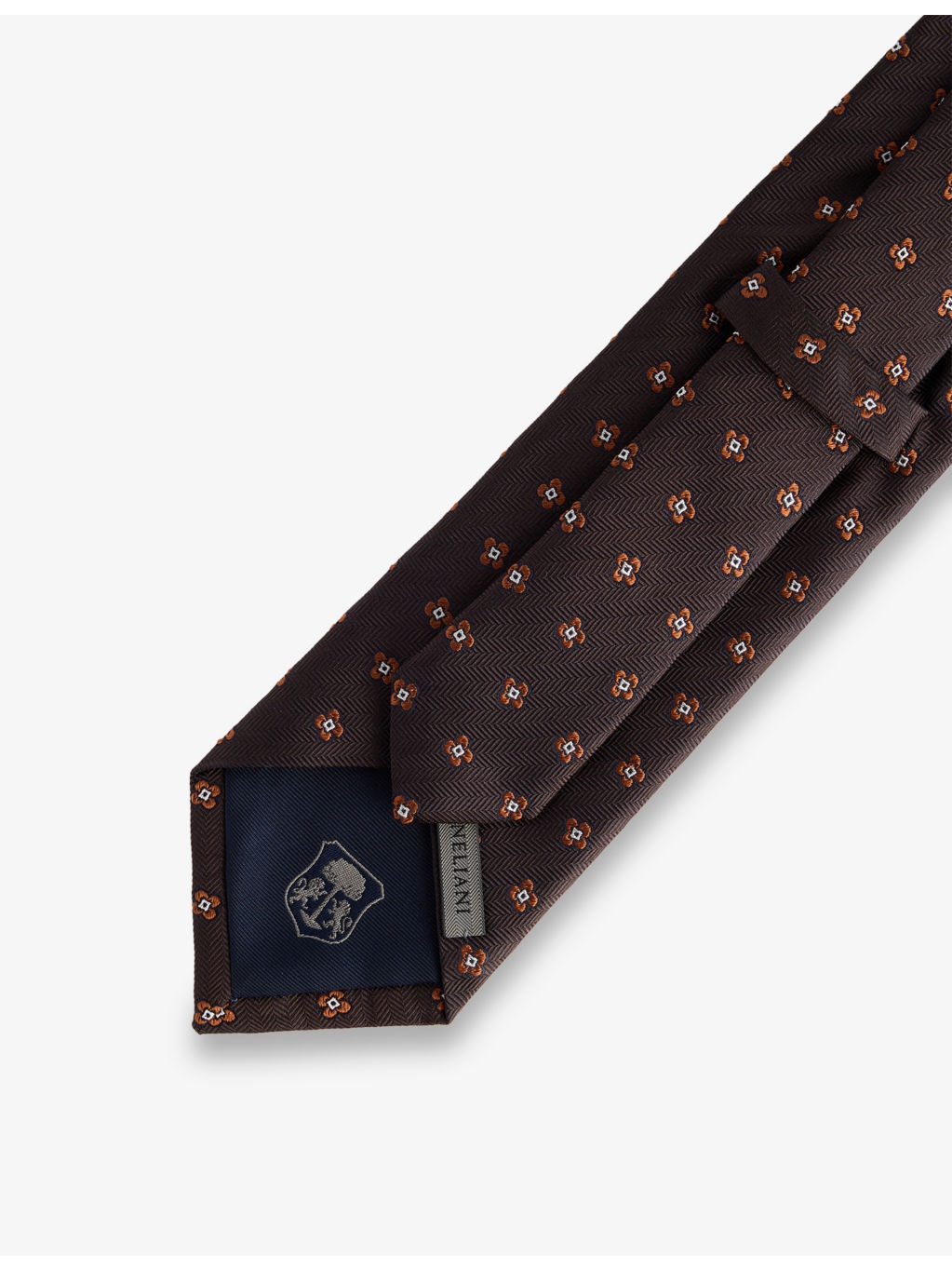 Geometric-Weave Silk Tie - 4