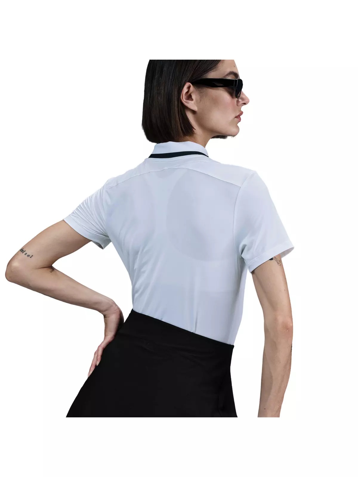 Women's Dri-FIT Tour Short-Sleeve Golf Polo -White - 2