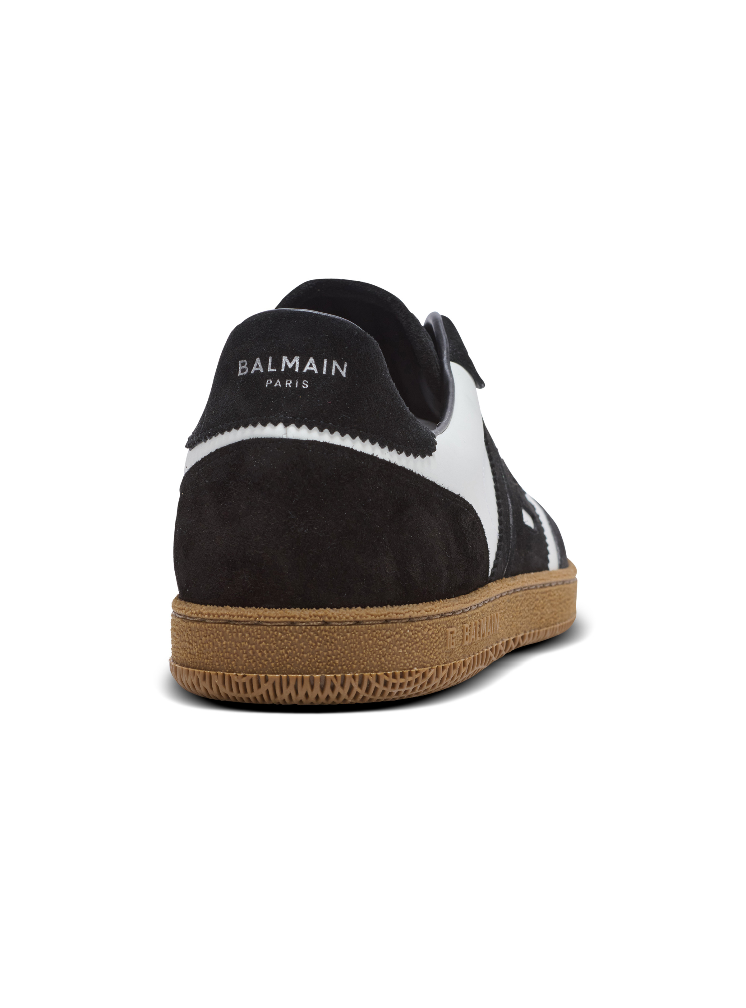 Balmain Swan trainers in calfskin and suede - 9