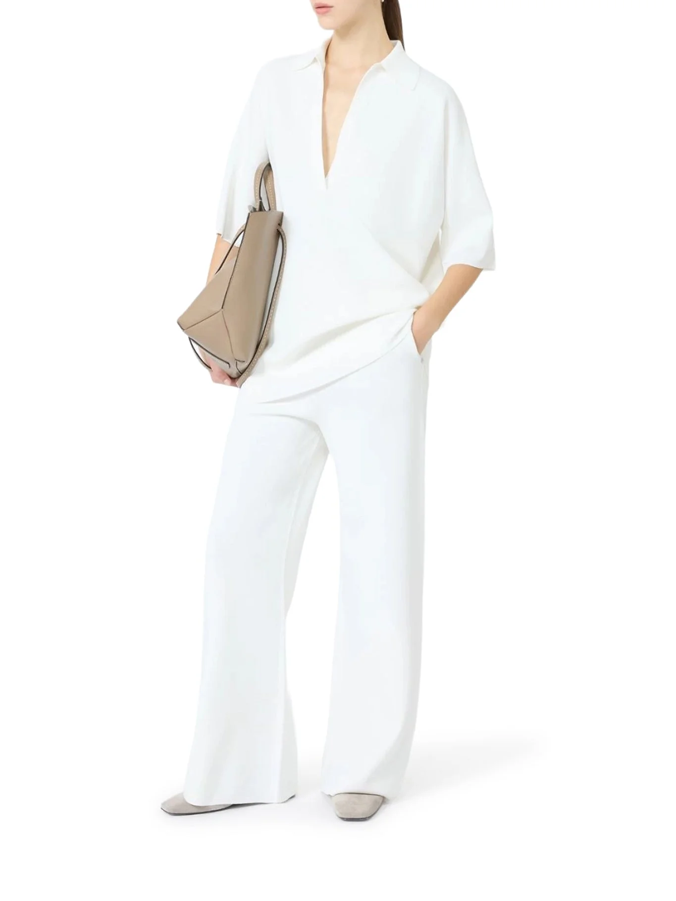 VISCOSE CREPE TROUSERS - 1