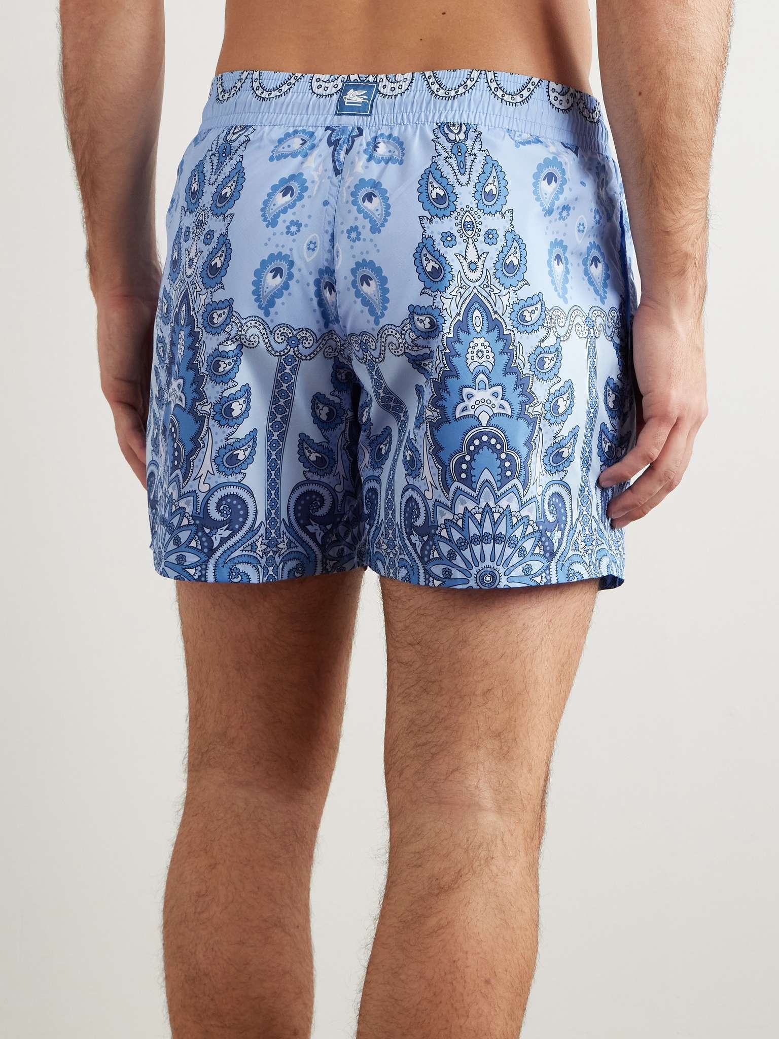 Straight-Leg Mid-Length Paisley-Print Swim Shorts - 3