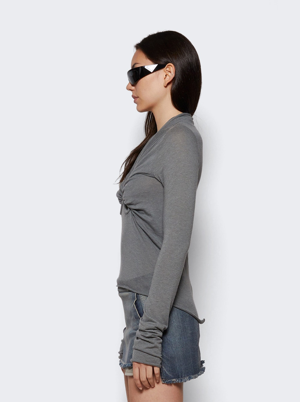 Allanah Long Sleeve Tee Washed Indigo - 3