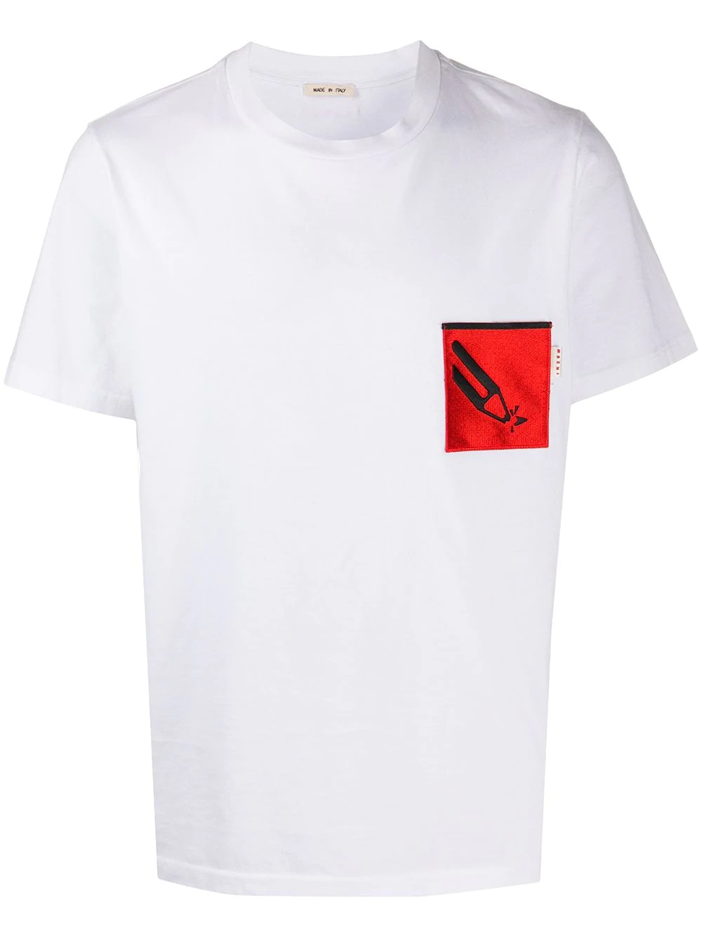 patch pocket graphic T-shirt - 1