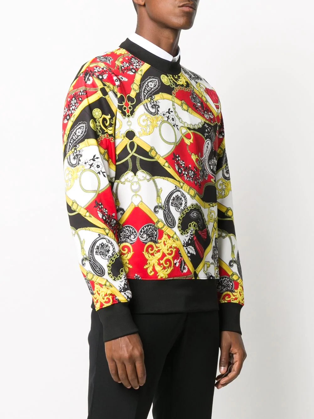 baroque print sweatshirt - 3