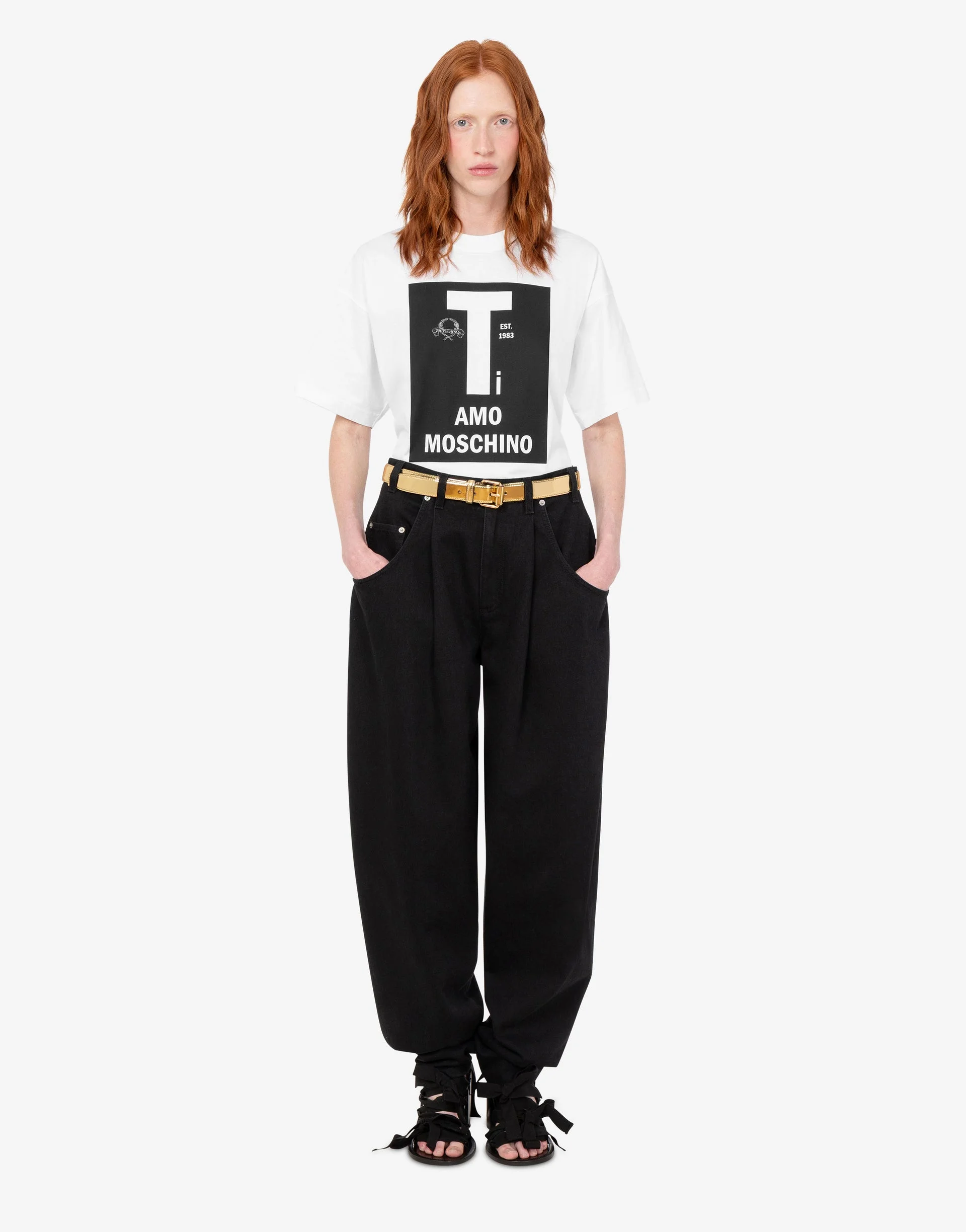 PRINTED ORGANIC COTTON JERSEY T-SHIRT - 1