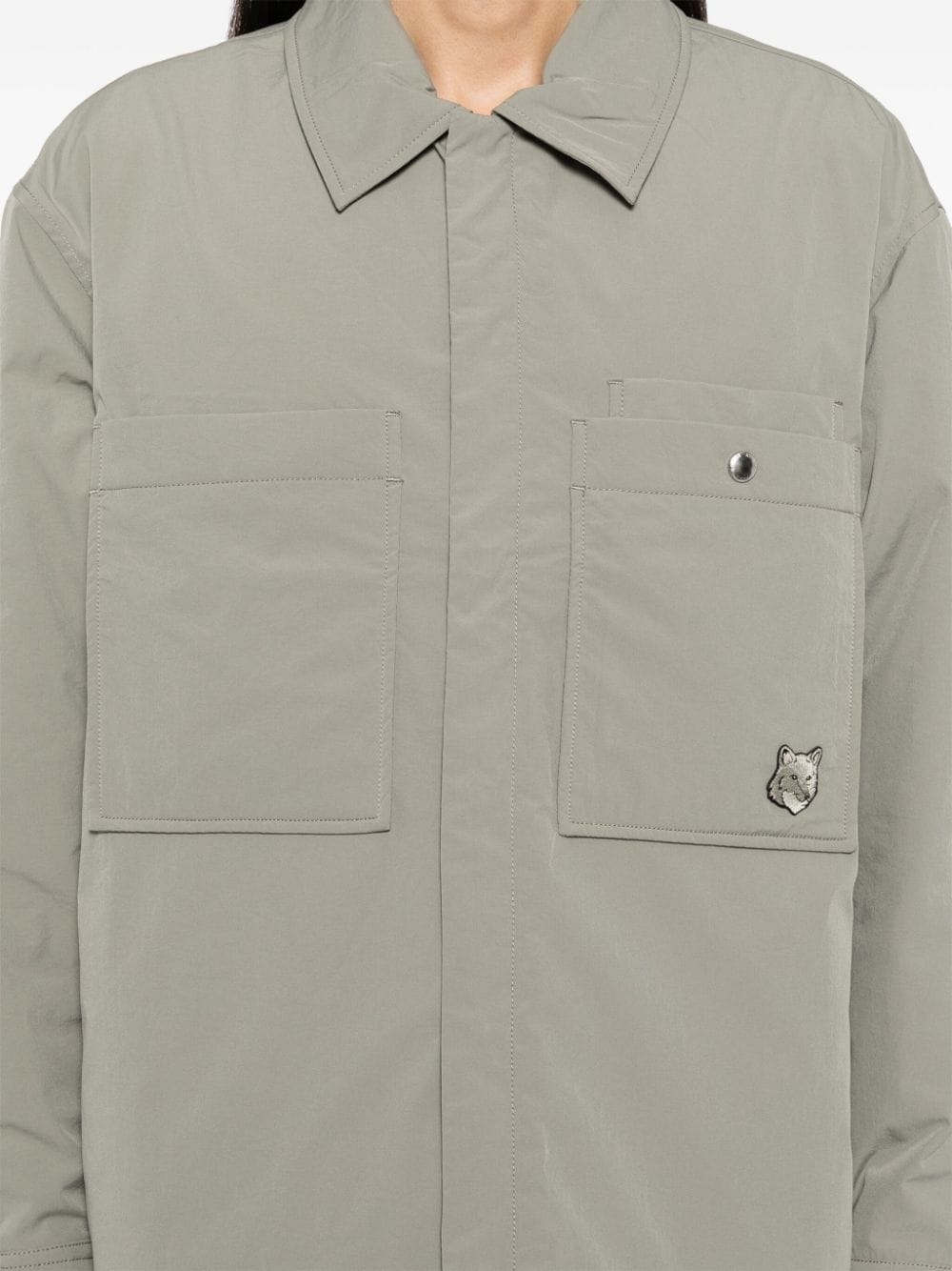 fox head padded shirt - 5