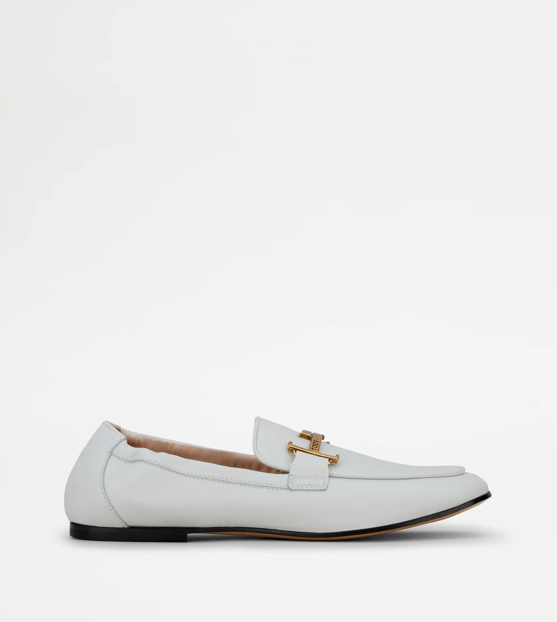 LOAFERS IN LEATHER - WHITE - 1