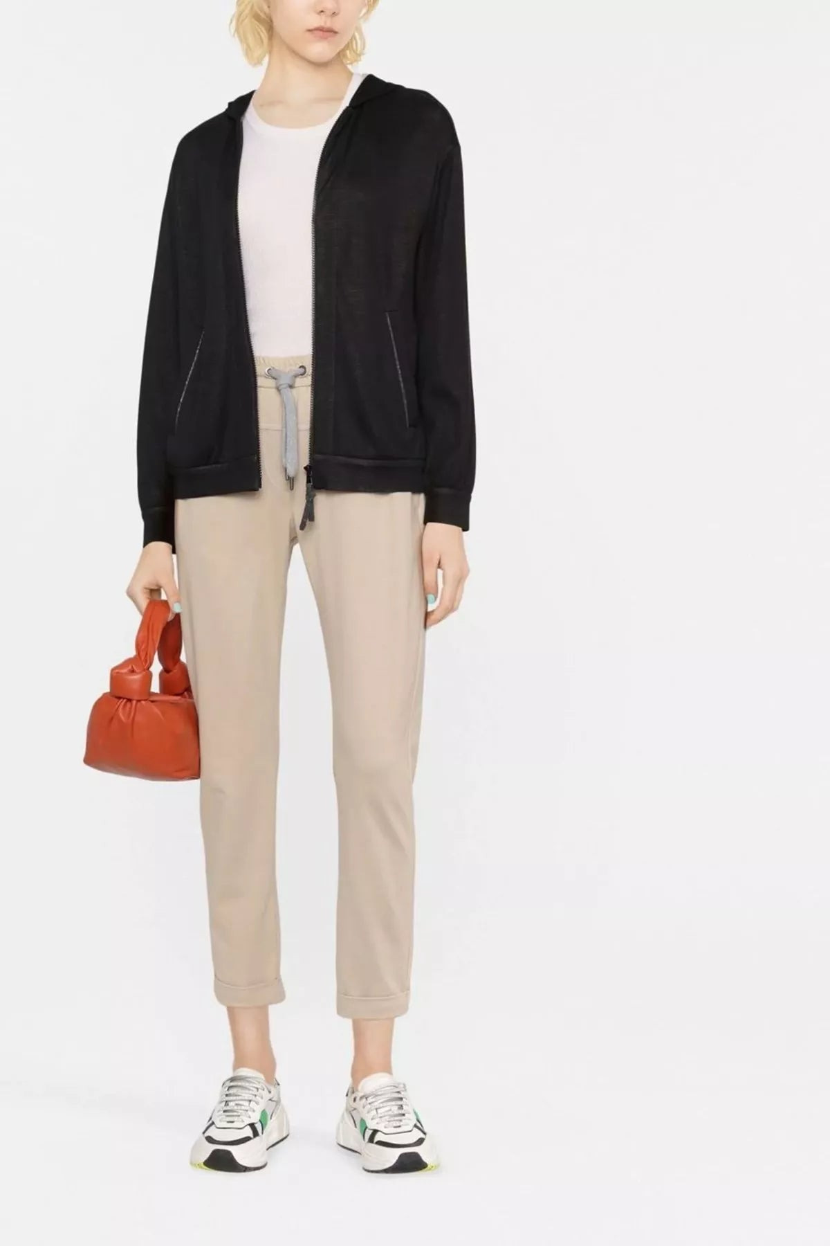 Brunello Cucinelli Women 'Precious Zipper Pull' Hoodie. - 2