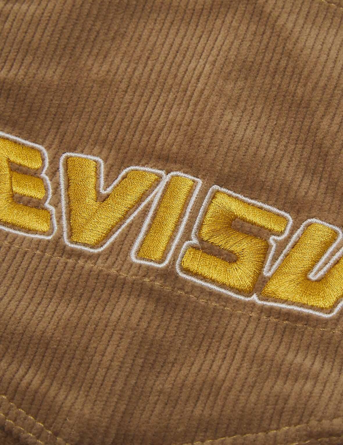 LOGO EMBROIDERED DROP-CROTCH CORDUROY PANTS - 9