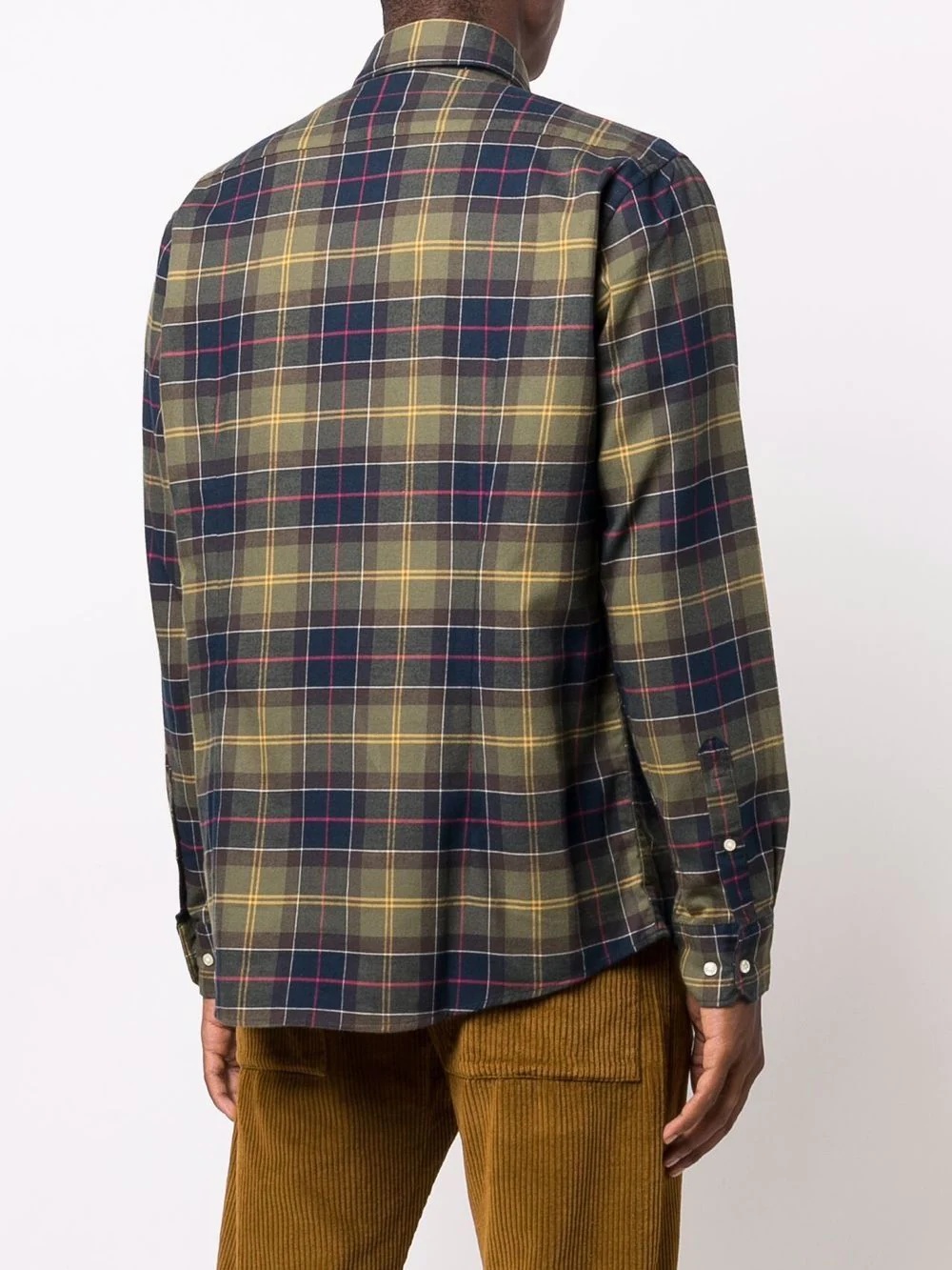 tartan check-print long-sleeved shirt - 4
