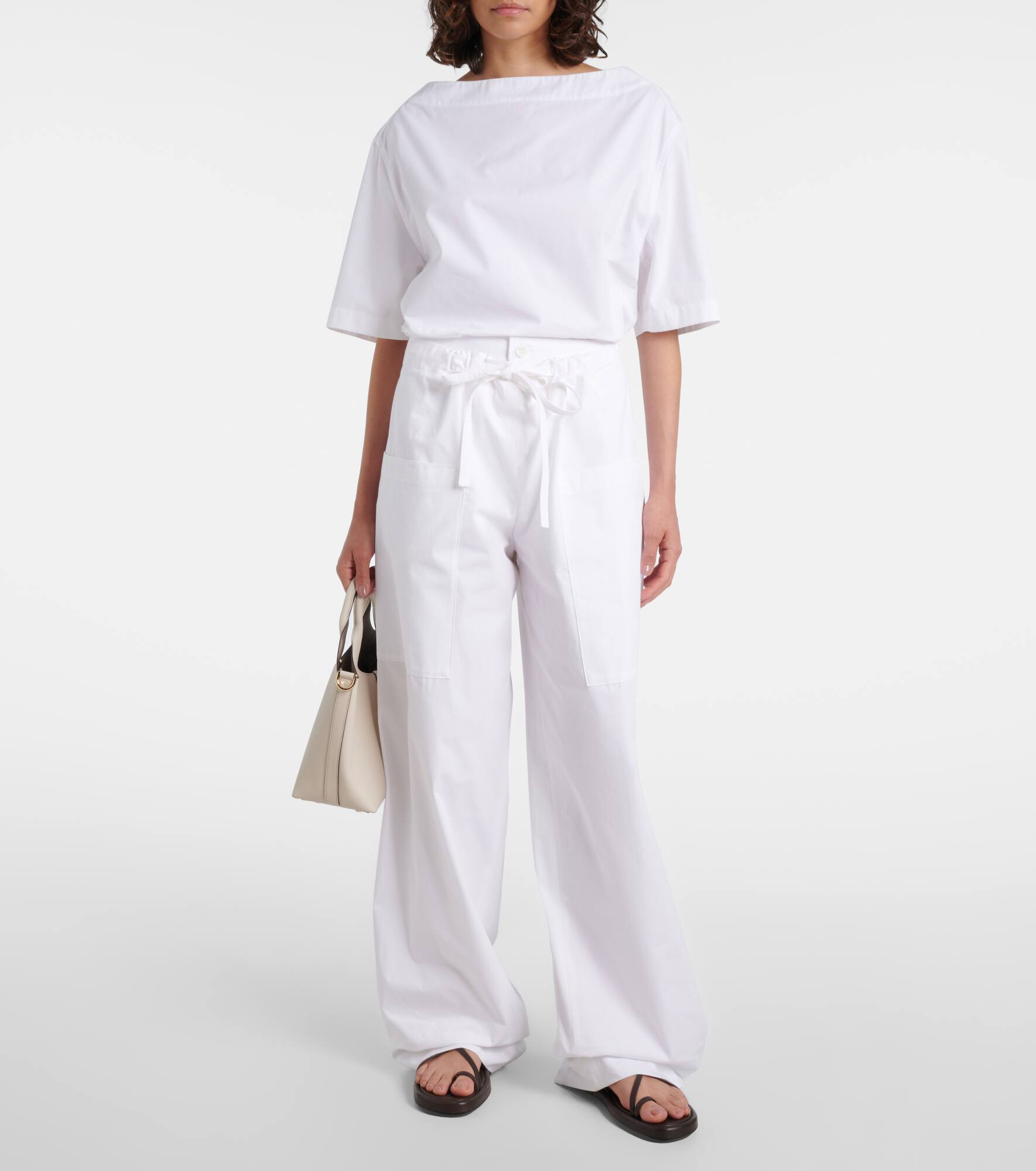 Oversized cotton poplin top - 2