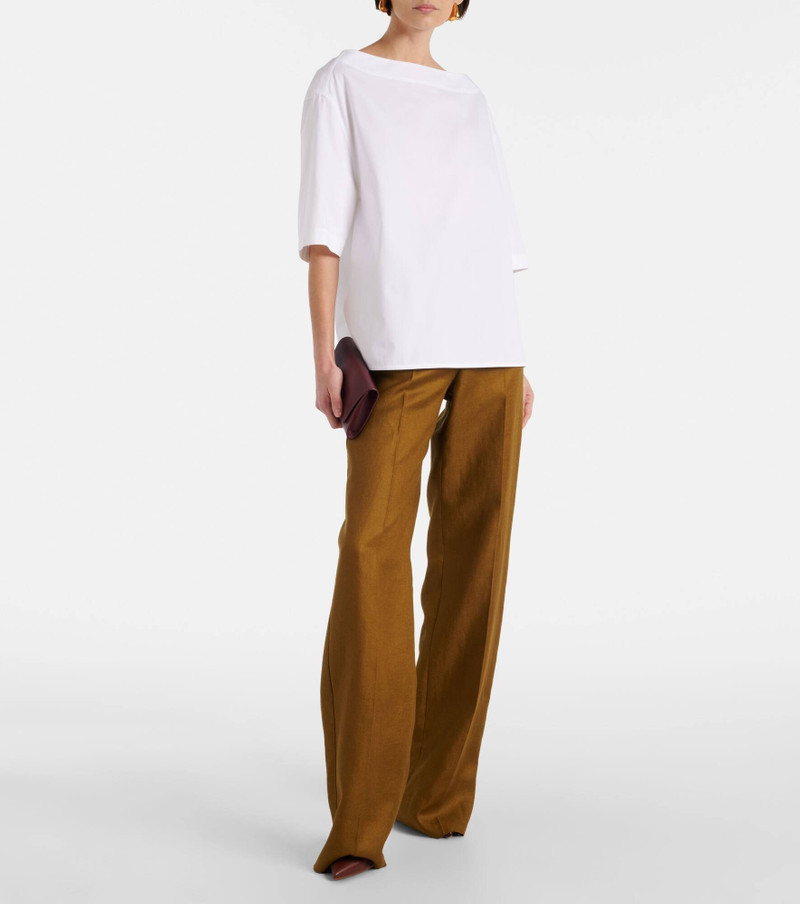 Tod's Oversized cotton poplin top outlook