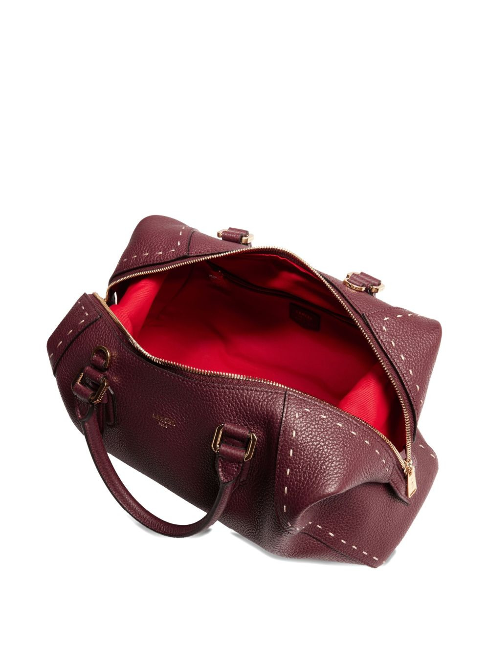 medium Boston leather tote bag - 4