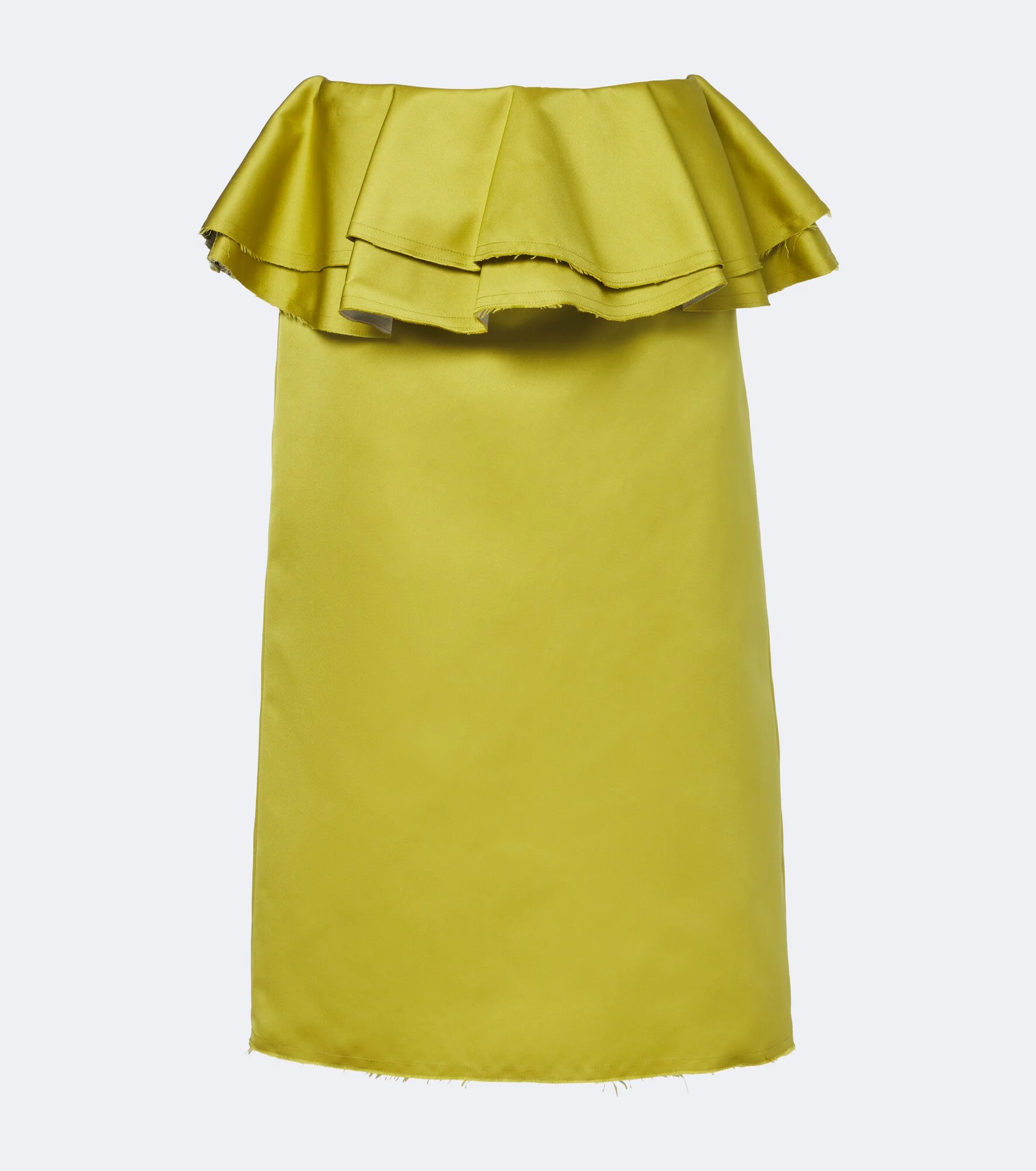 Peplum satin midi skirt - 1