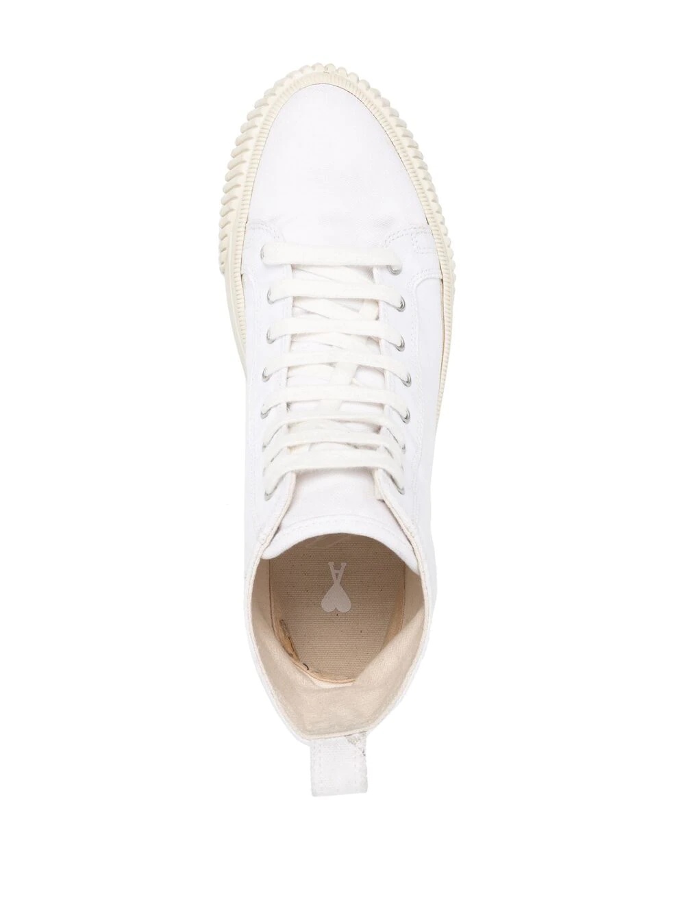 tonal-stitching high-top sneakers - 4