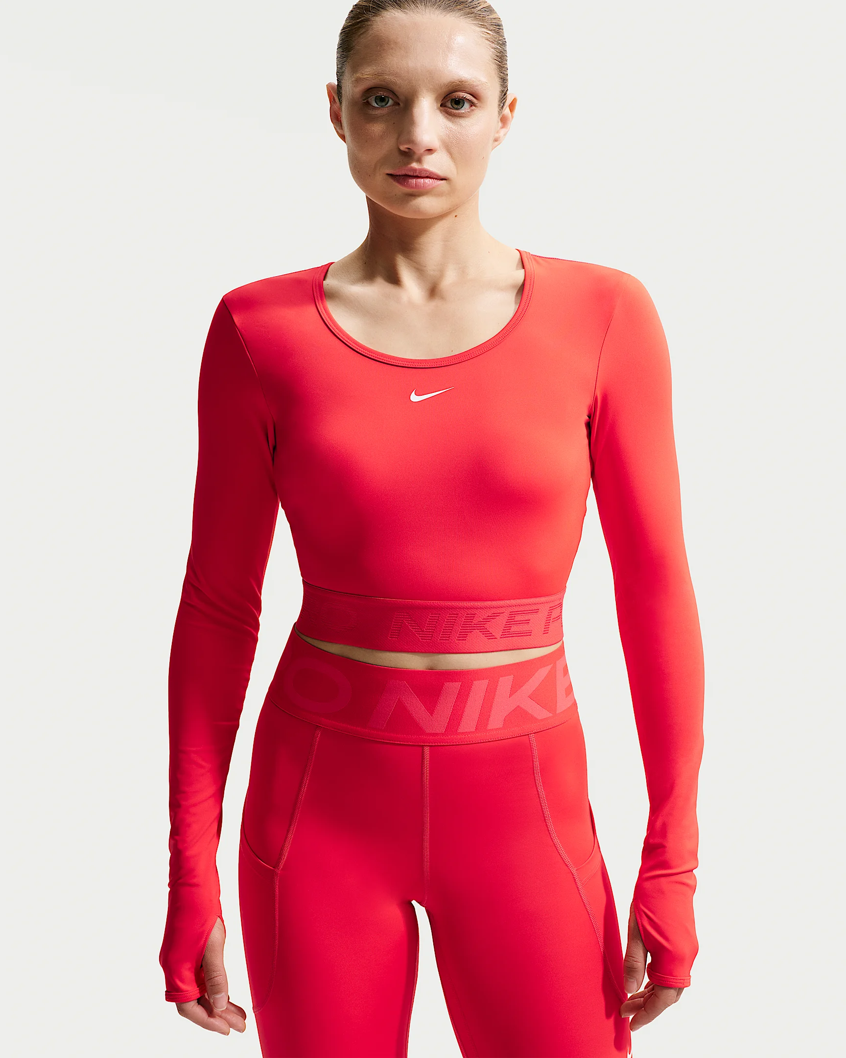 Nike Pro Women's Dri-FIT Cropped Long-Sleeve Top - 1