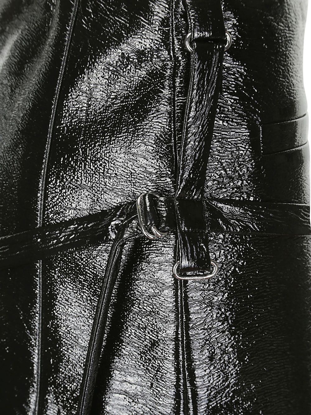 vinyl midi skirt - 3