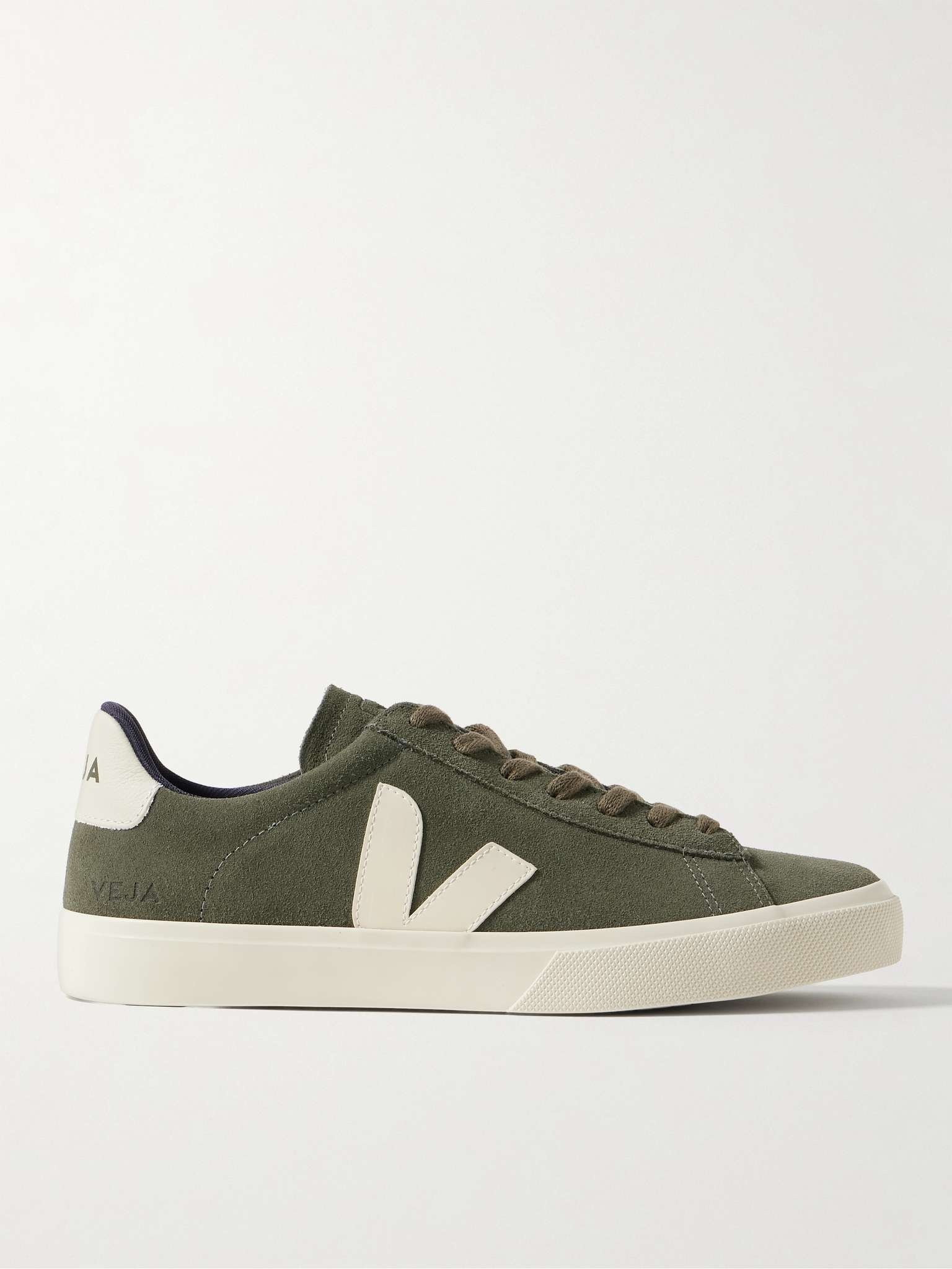 Campo Rubber and Leather-Trimmed Suede Sneakers - 1