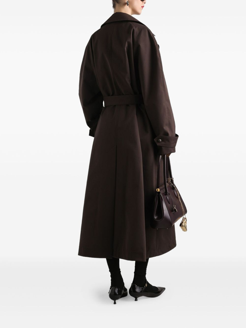 double-breasted belted coat - 3
