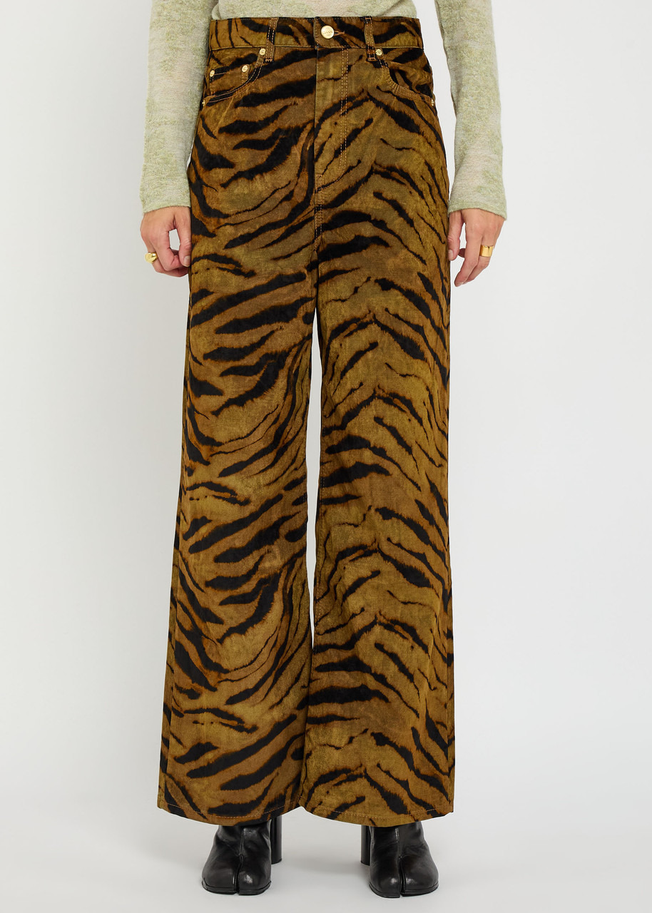 Ganni Zebra-print Wide-leg Jeans - 2