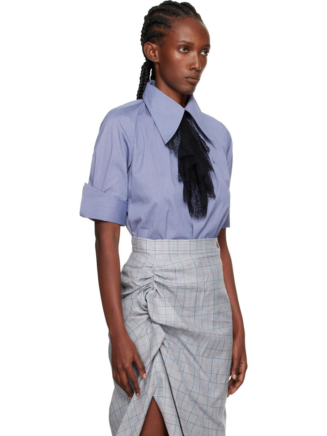 Blue Short Sleeve Violin Shirt - 2
