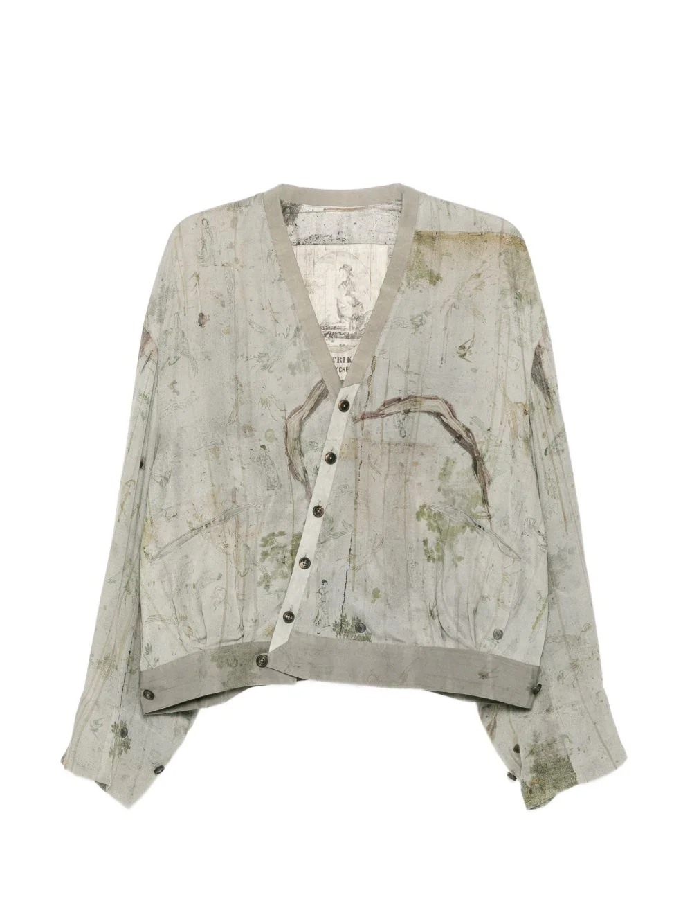printed silk jacket - 1
