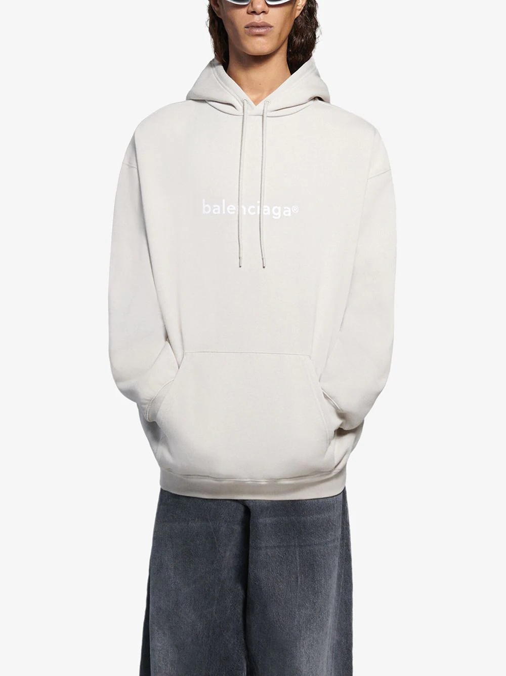 logo-print oversized hoodie - 3