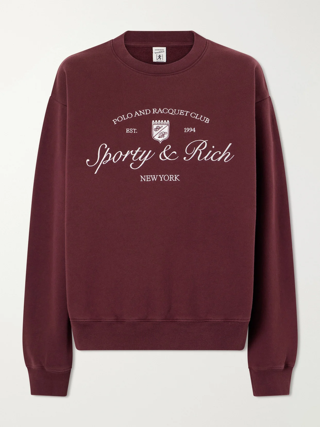 Syracuse Embroidered Cotton-jersey Sweater - 1