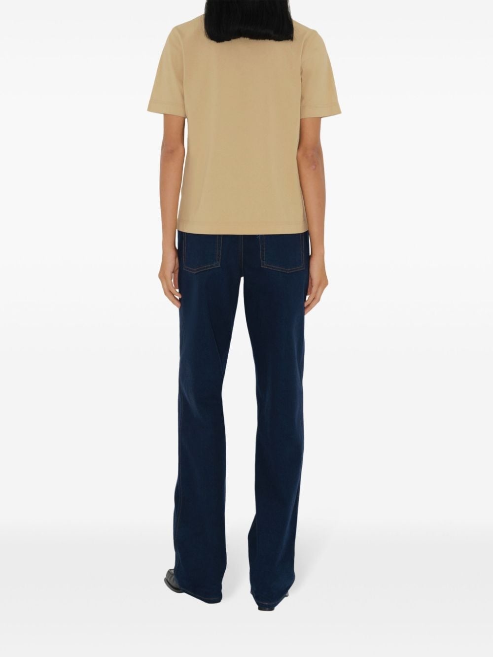 logo-embroidered cotton T-shirt - 4