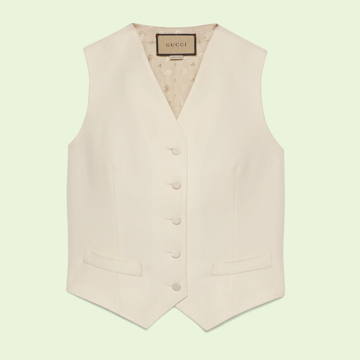 Wool button-up vest - 1