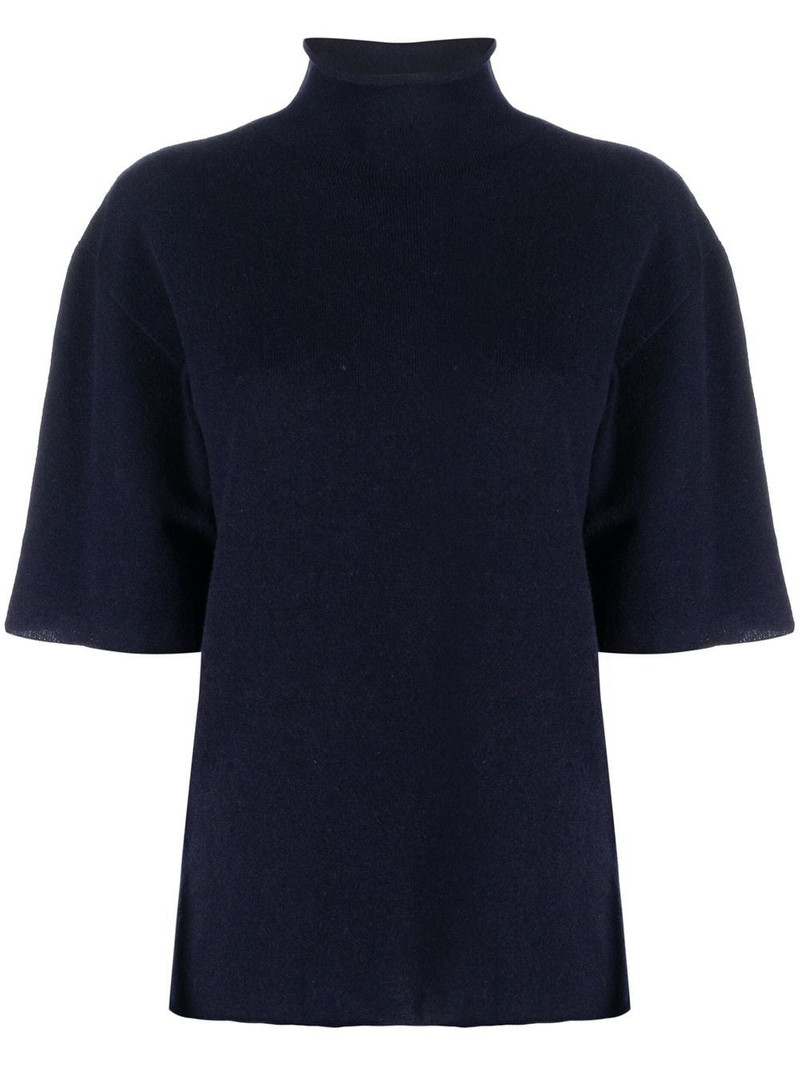short-sleeved roll-neck knitted top 1