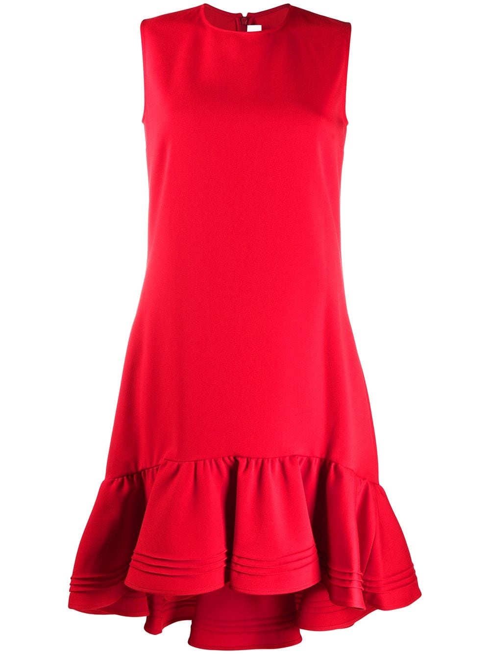 ruffled hem sleeveless dress - 1