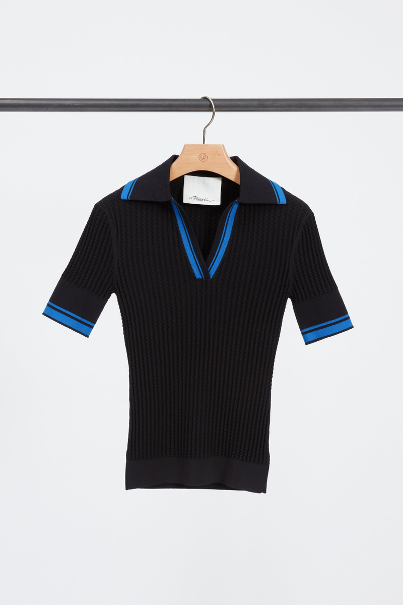 Textured Rib Fitted Polo 1