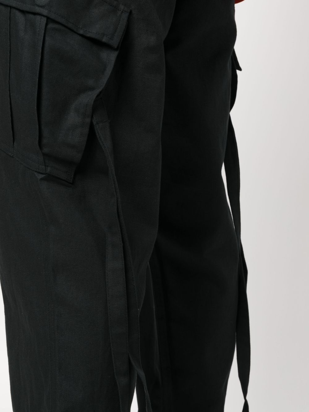 tapered drawstring cargo trousers - 5