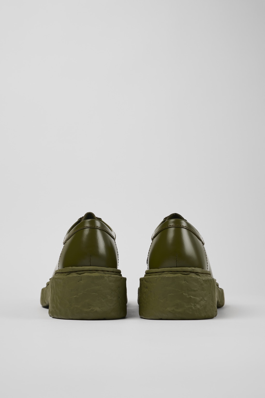 Green Leather Wallabee Shoe - 3