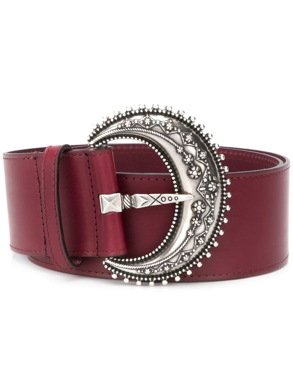 embossed buckle belt - 1