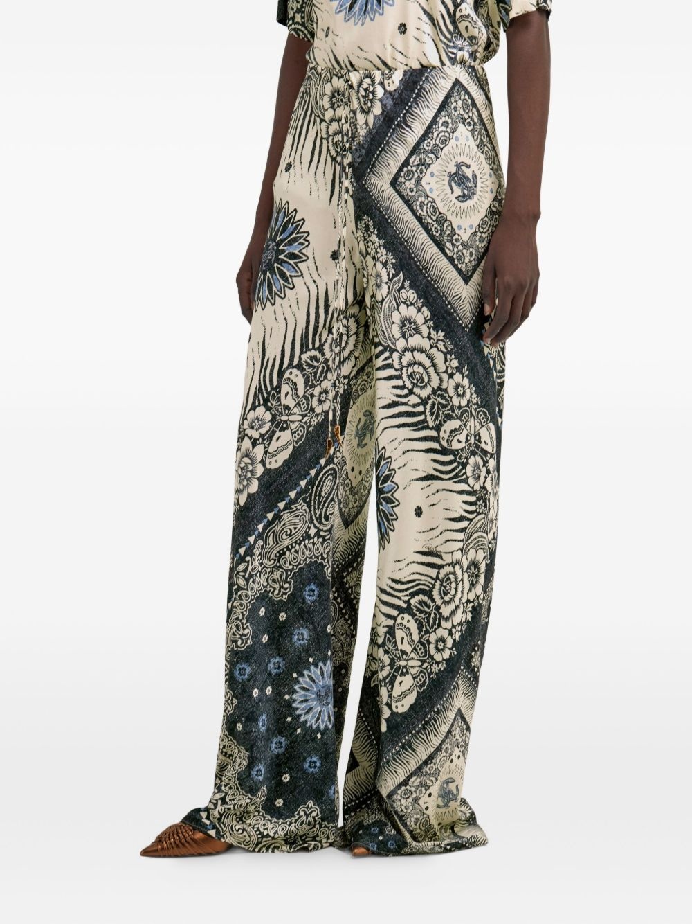 bandana-print trousers - 4