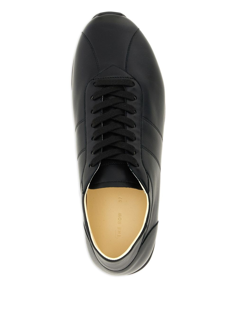 lace-up leather sneakers - 3