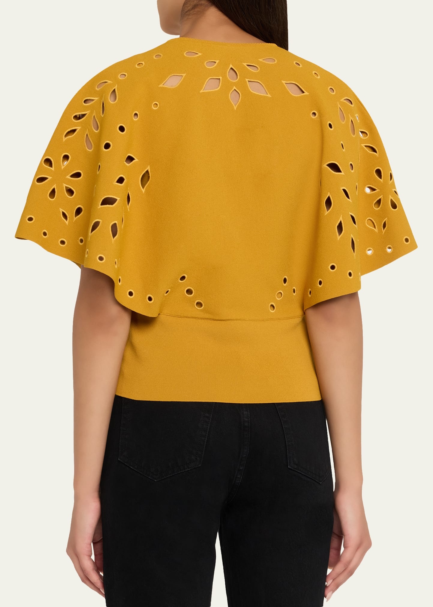 Josie Cape-Sleeve Knit Top - 3
