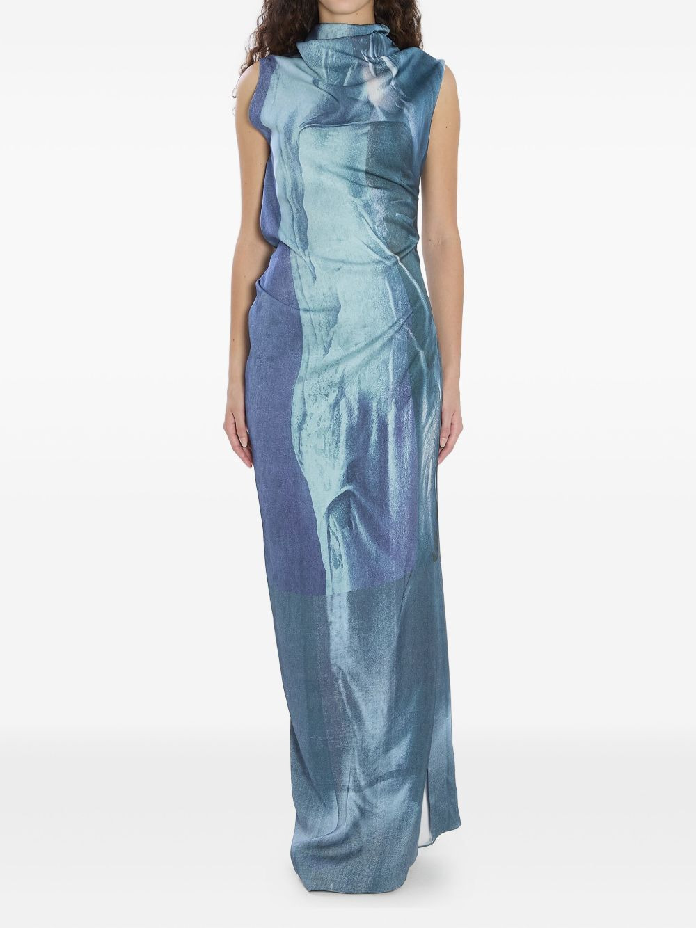 geometric-print maxi dress - 1