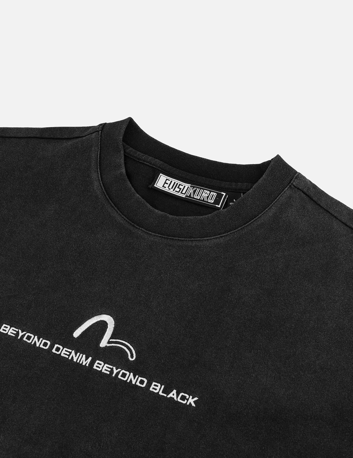 EVISUKURO Embroidery Washed Relax Fit T-shirt - 5