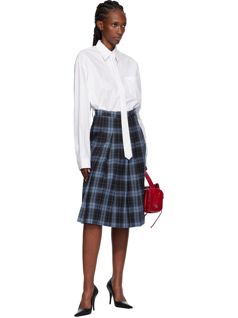 pushBUTTON White Neck Tie Shirt outlook