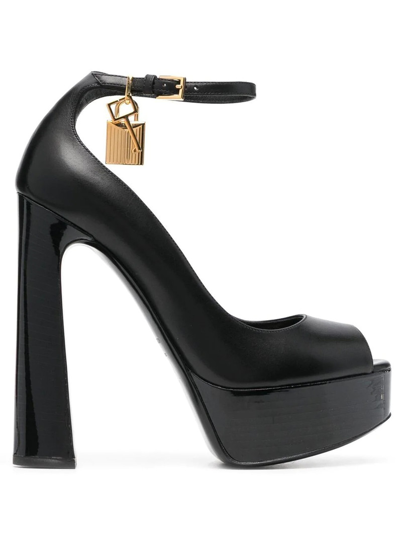 padlock charm platform pumps 1