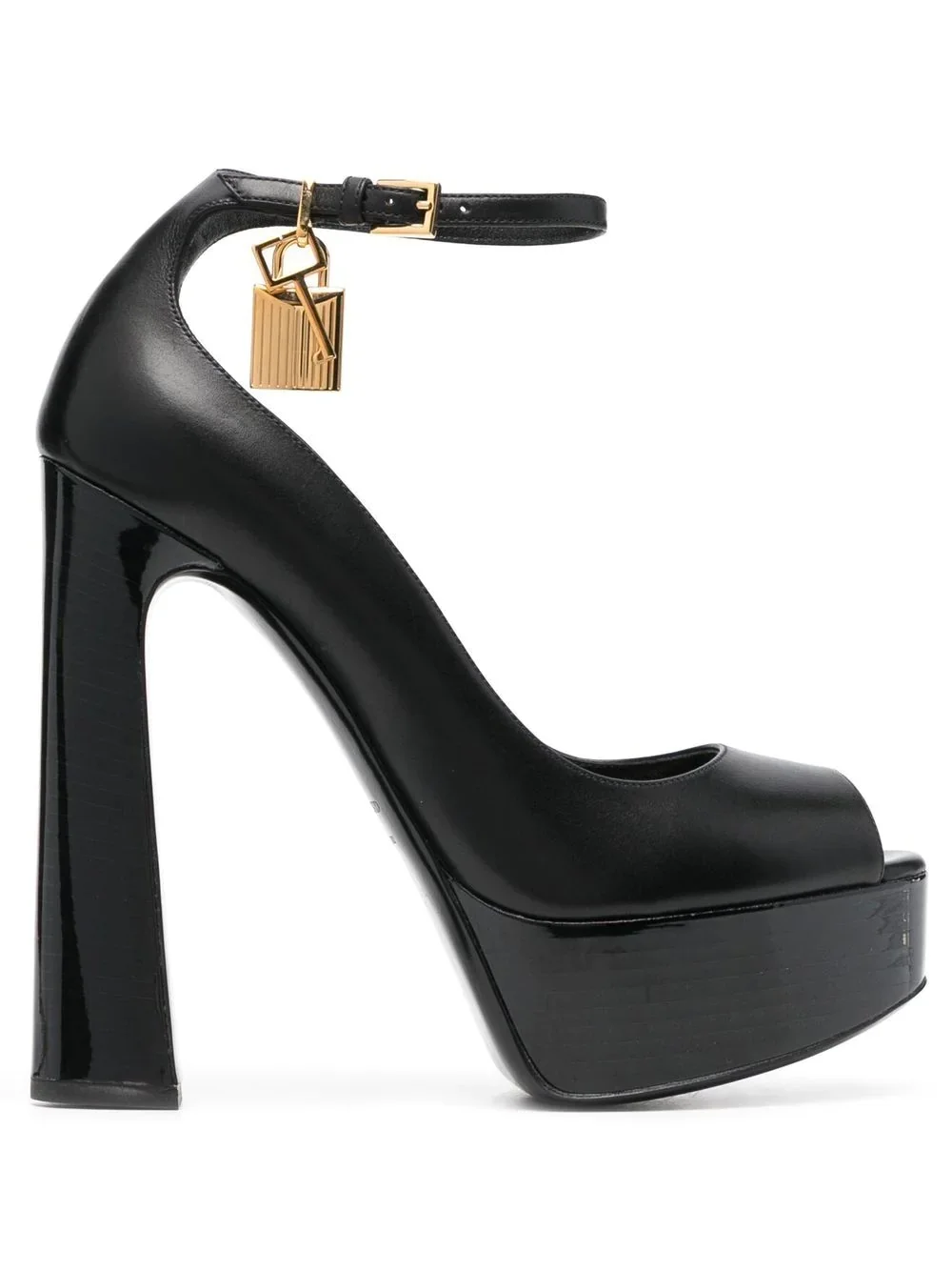 padlock charm platform pumps - 1