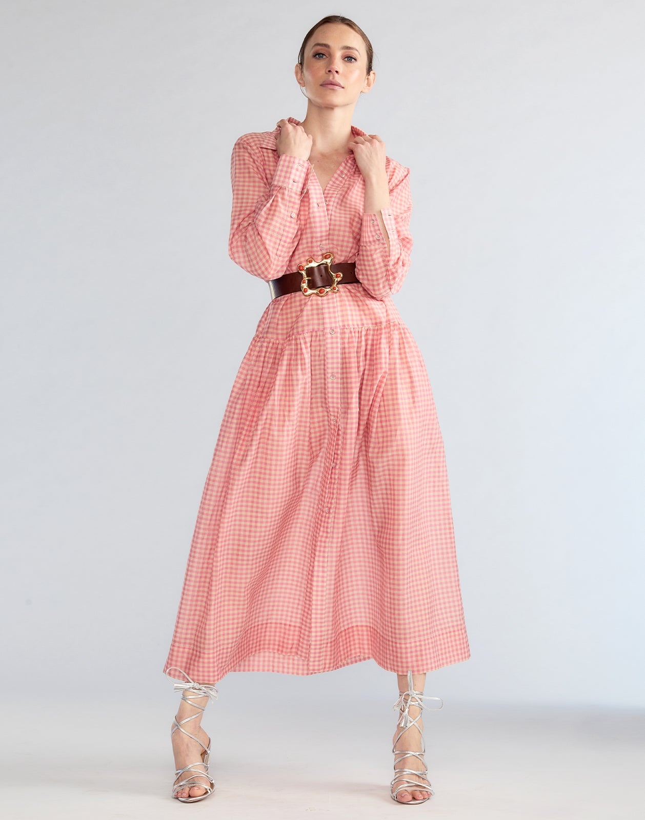 Geneva Silk Cotton Shirt Dress - 6