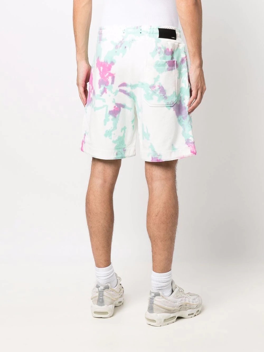 tie-dye drawstring shorts - 4