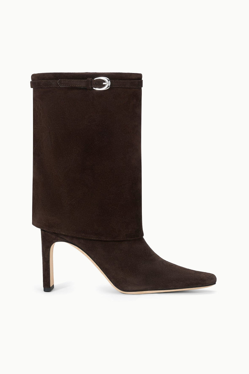 STAUD WALLY FOLDOVER MID-CALF BOOT ESPRESSO SUEDE 1