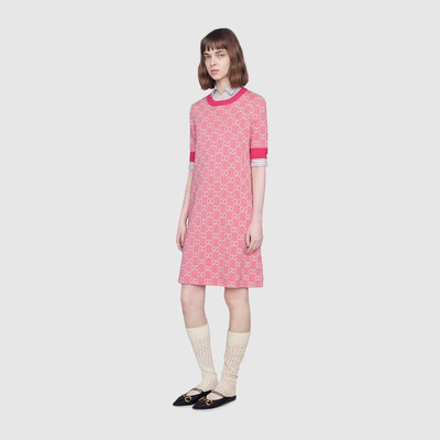 GUCCI GG cotton wool piquet short dress outlook