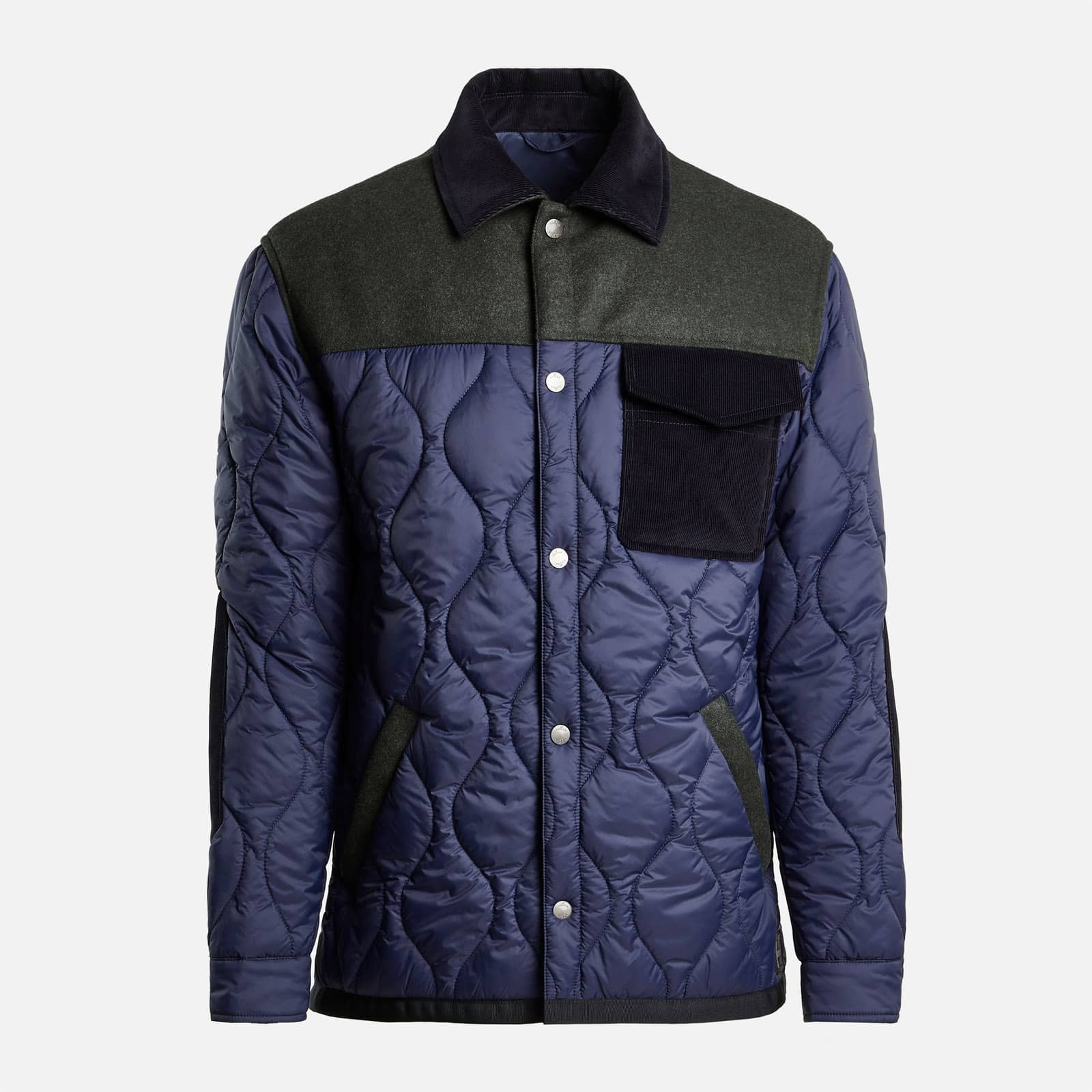Quilted Shirt Jacket Blue - 1