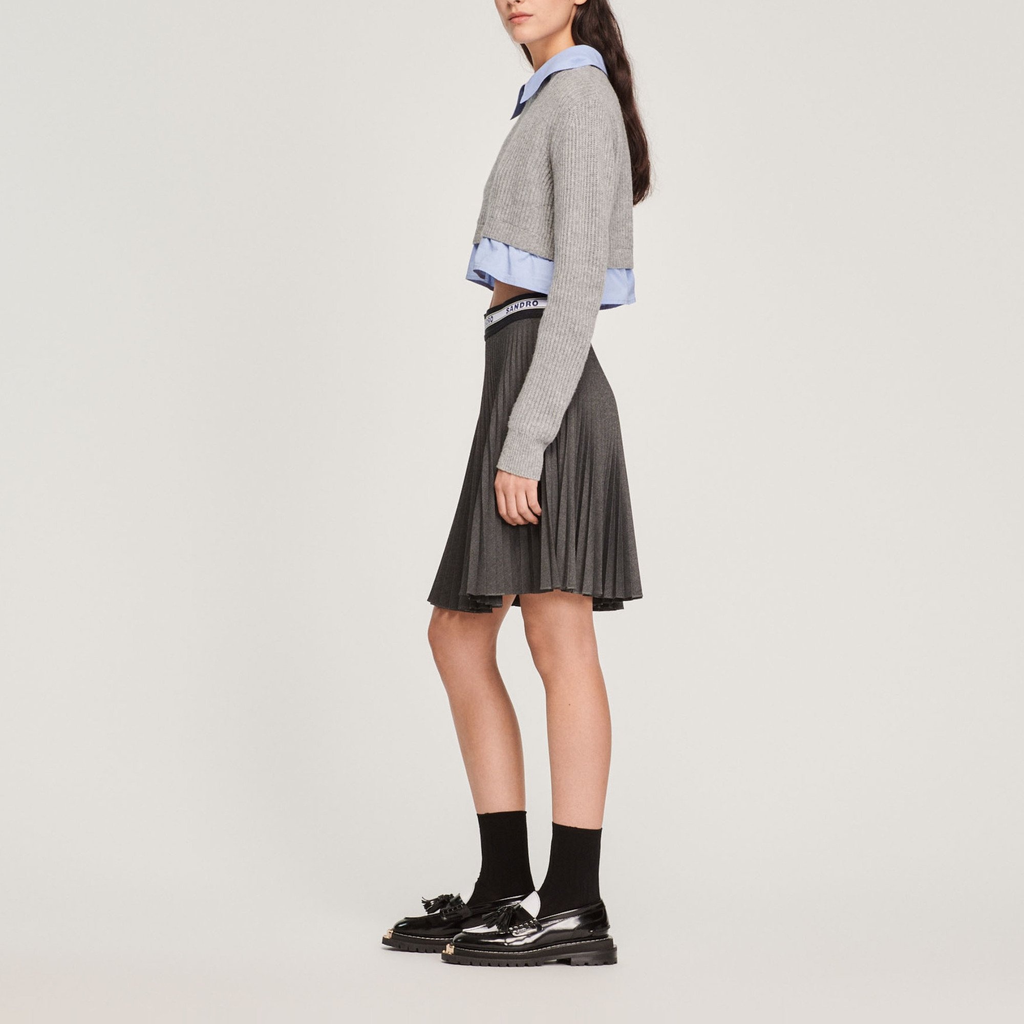 Short pleated skirt - 7